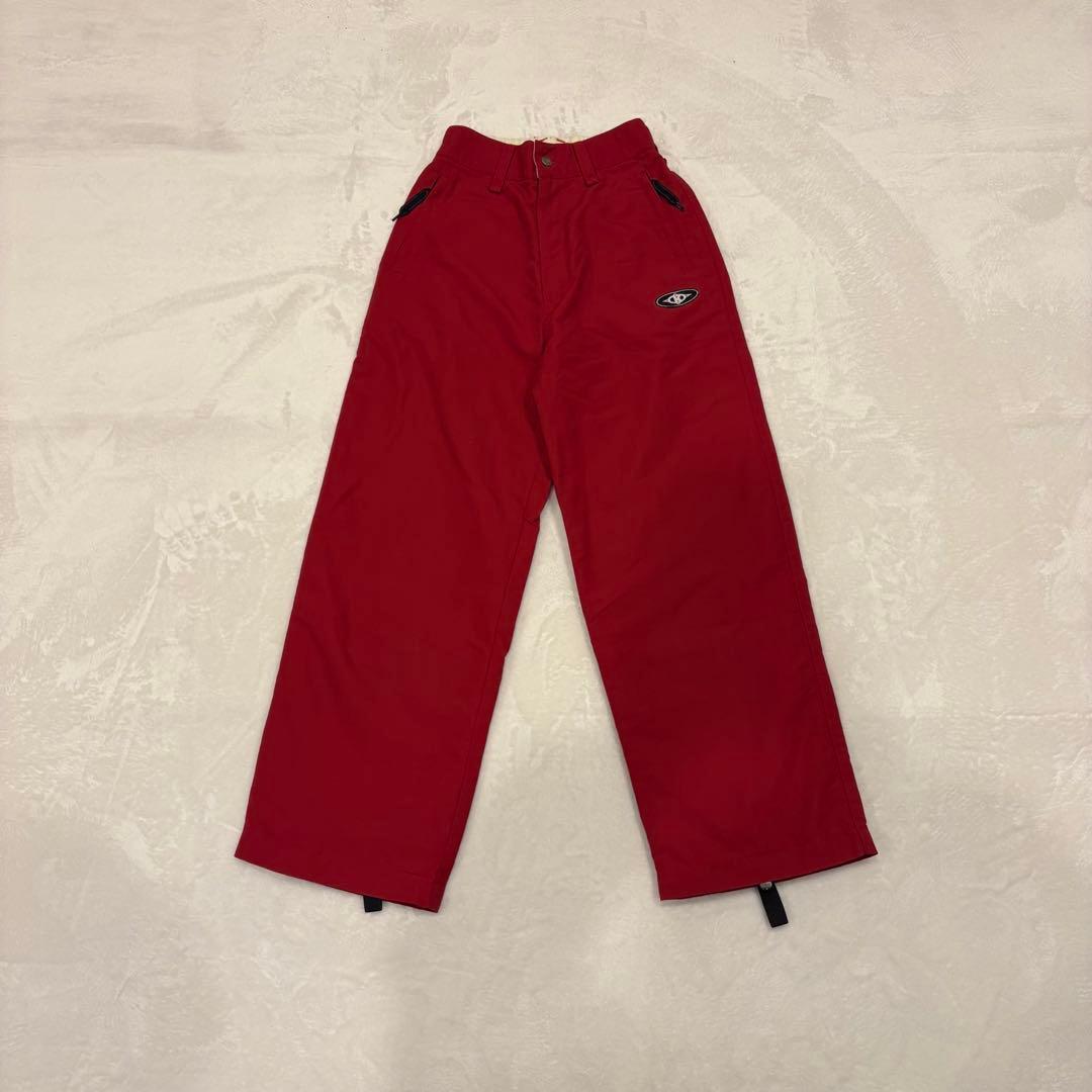 .キラーループ ナイロンパンツ ロゴ 赤 M ワイド　アウトドア　スノーボード 2