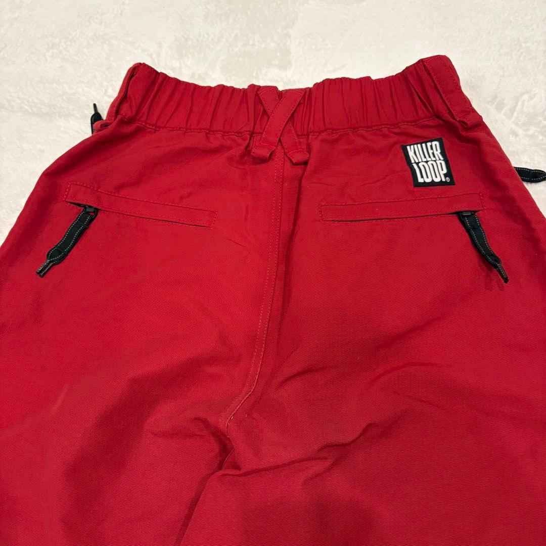 .キラーループ ナイロンパンツ ロゴ 赤 M ワイド　アウトドア　スノーボード 13