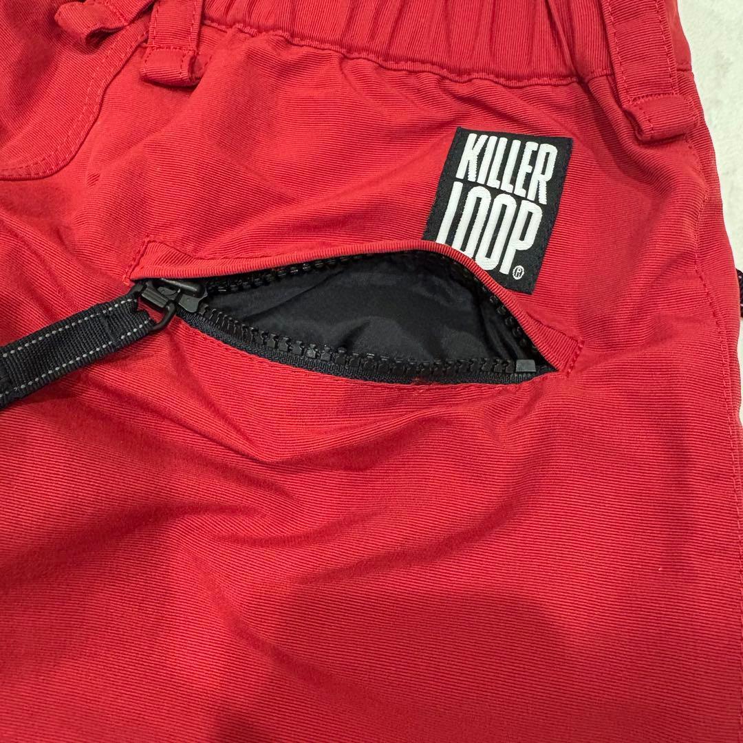 .キラーループ ナイロンパンツ ロゴ 赤 M ワイド　アウトドア　スノーボード 14