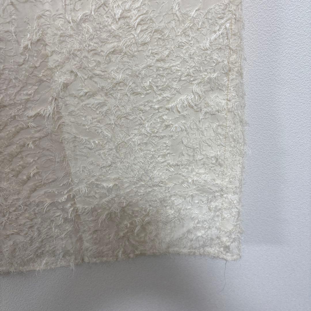 Mir..× pusan ホワイトフェザータッチロングスカート L d754 11