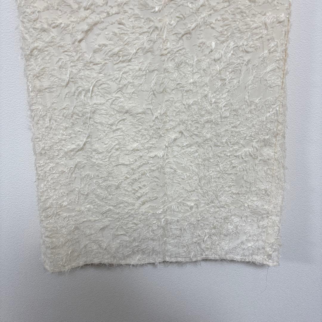 Mir..× pusan ホワイトフェザータッチロングスカート L d754 12