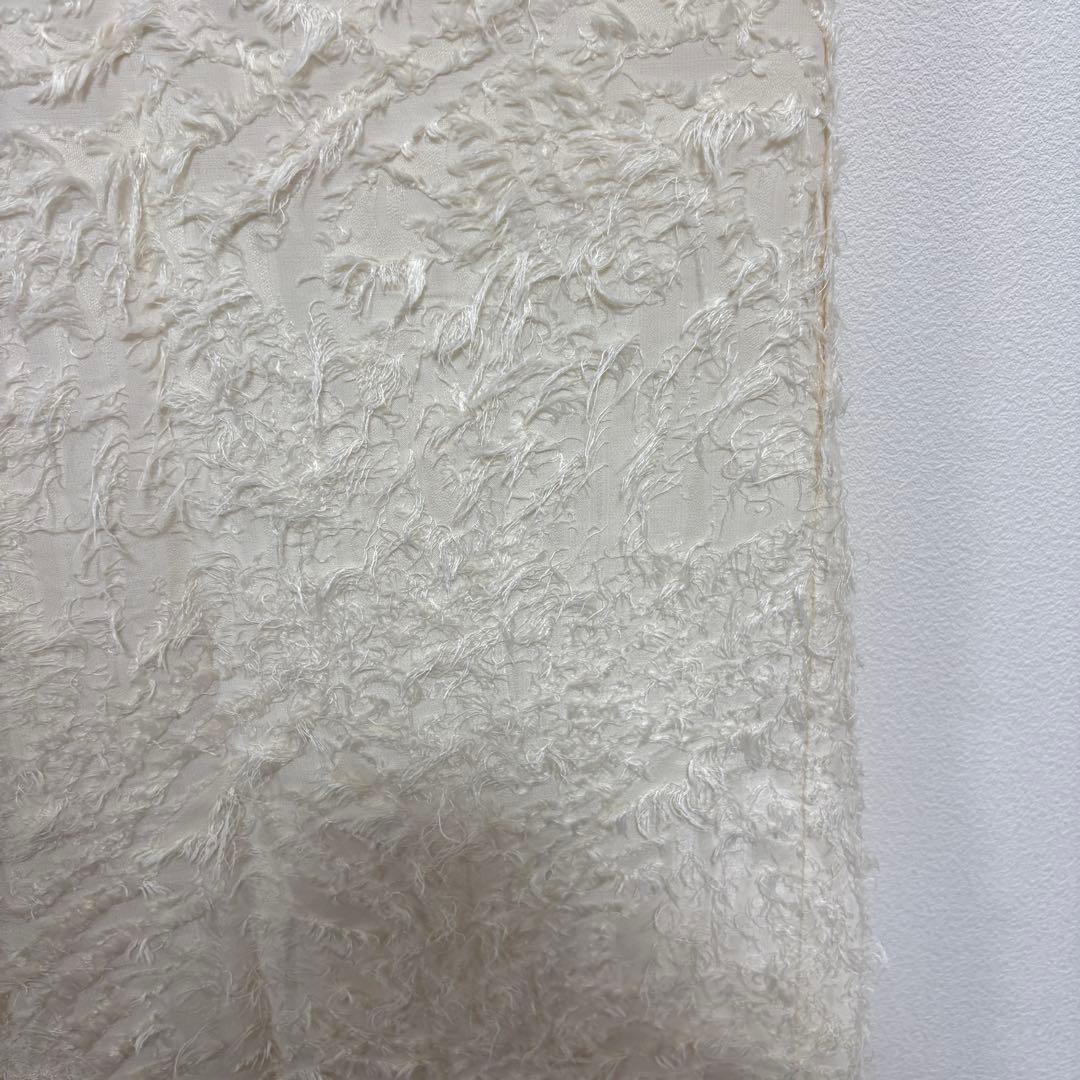 Mir..× pusan ホワイトフェザータッチロングスカート L d754 10