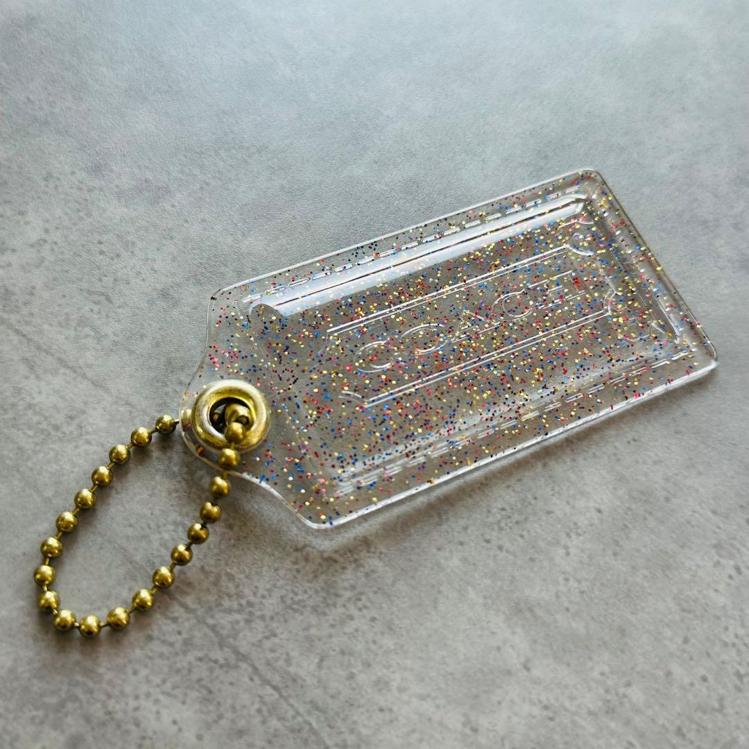COACH poppy tag charm glitter COLORFUL 2