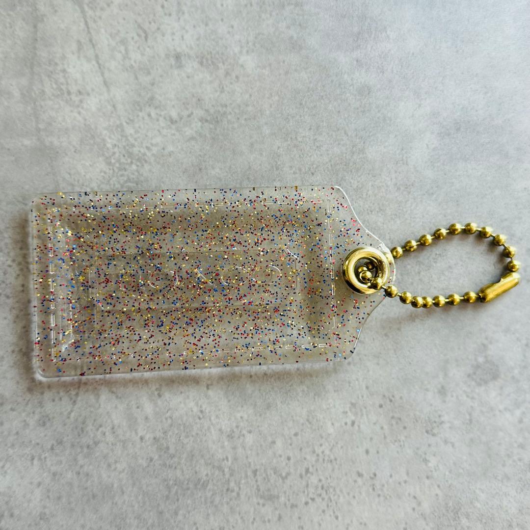 COACH poppy tag charm glitter COLORFUL 3