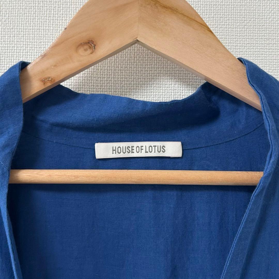 HOUSE OF LOTUS カディコットンギャザードレス　ブルー　S 4