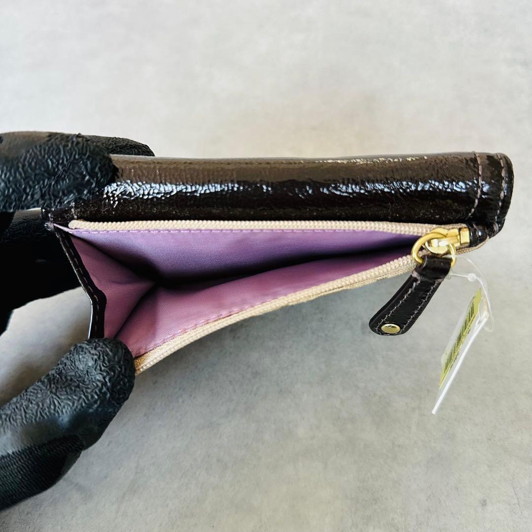 未使用✨Y2K COACH マディソン オプアート 二つ折り財布 ゴールド　黒 13