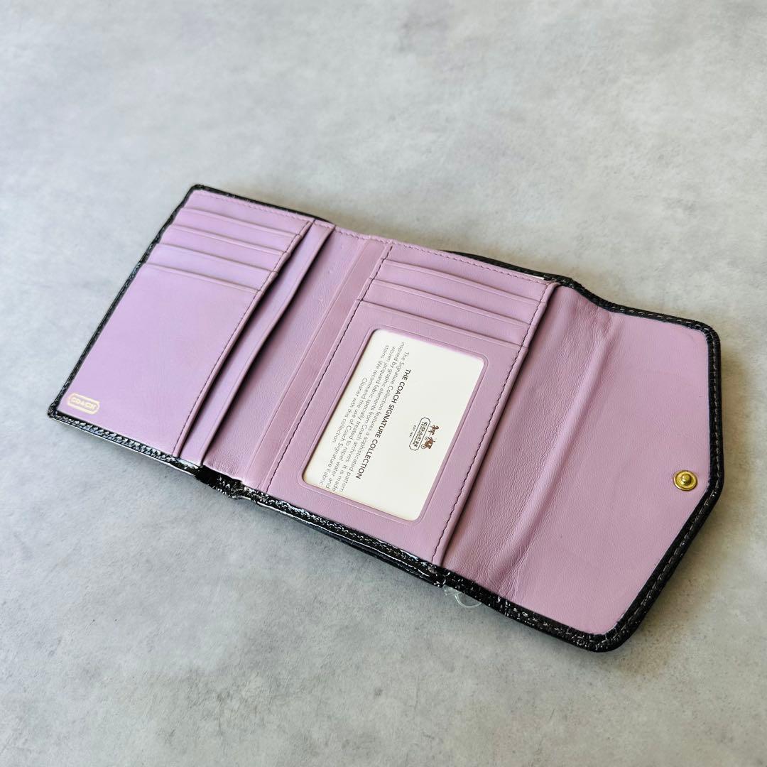 未使用✨Y2K COACH マディソン オプアート 二つ折り財布 ゴールド　黒 10