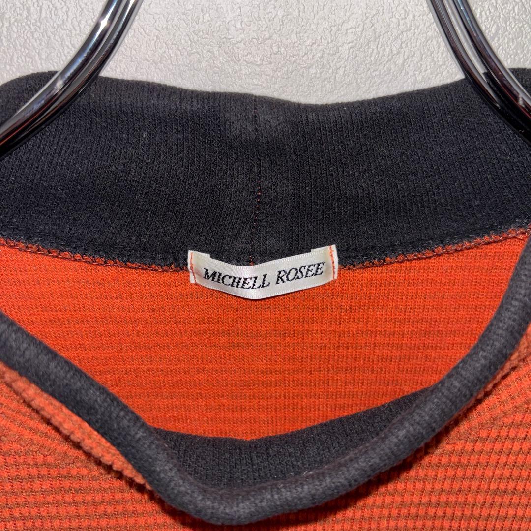 MICHELL ROSEE オレンジハイネック Lロングカットソー日本製d716 3