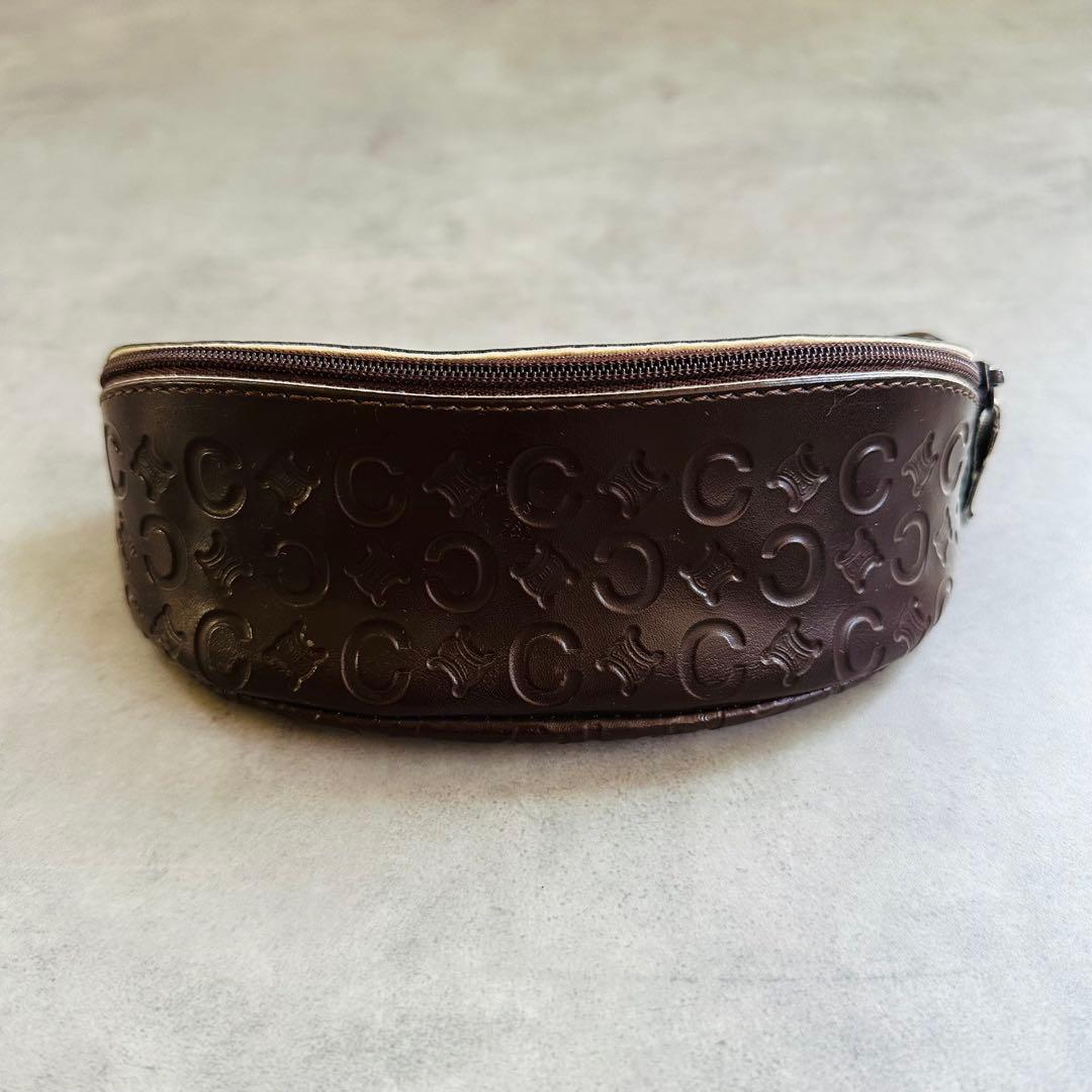 CELINE トリオンフ メガネケース クロス付属 ダークブラウン 2