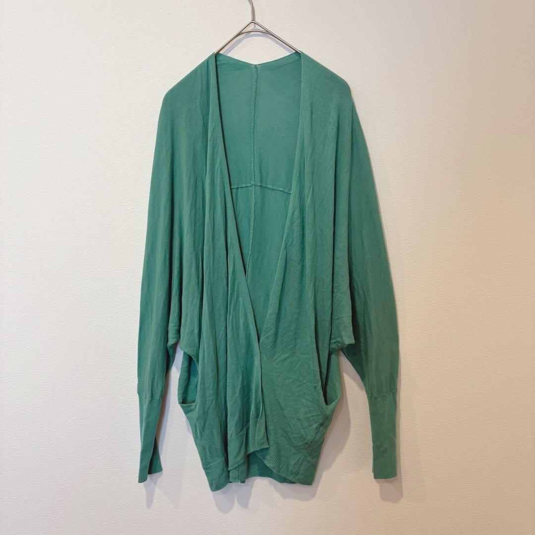 A day in the life 長袖カーディガン ドルマン 緑 グリーン
