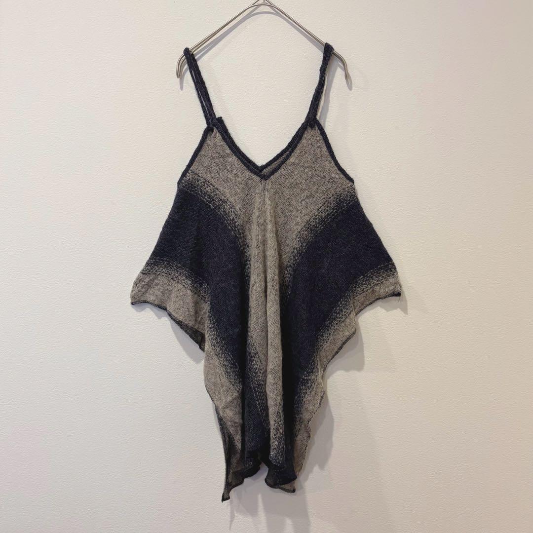 ジュイール キャミソール ニット フレア グラデーション 黒 重ね着