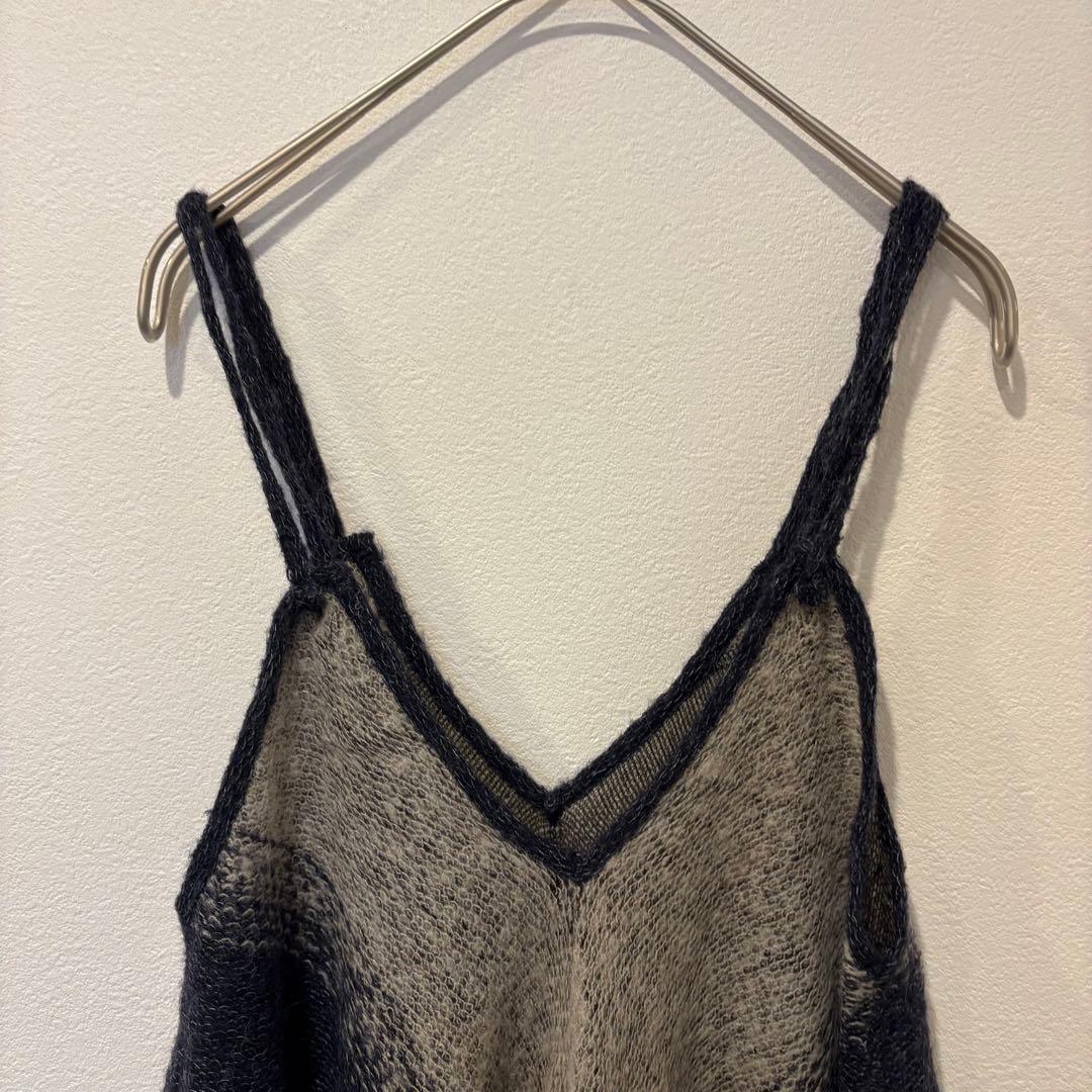 ジュイール キャミソール ニット フレア グラデーション 黒 重ね着 3