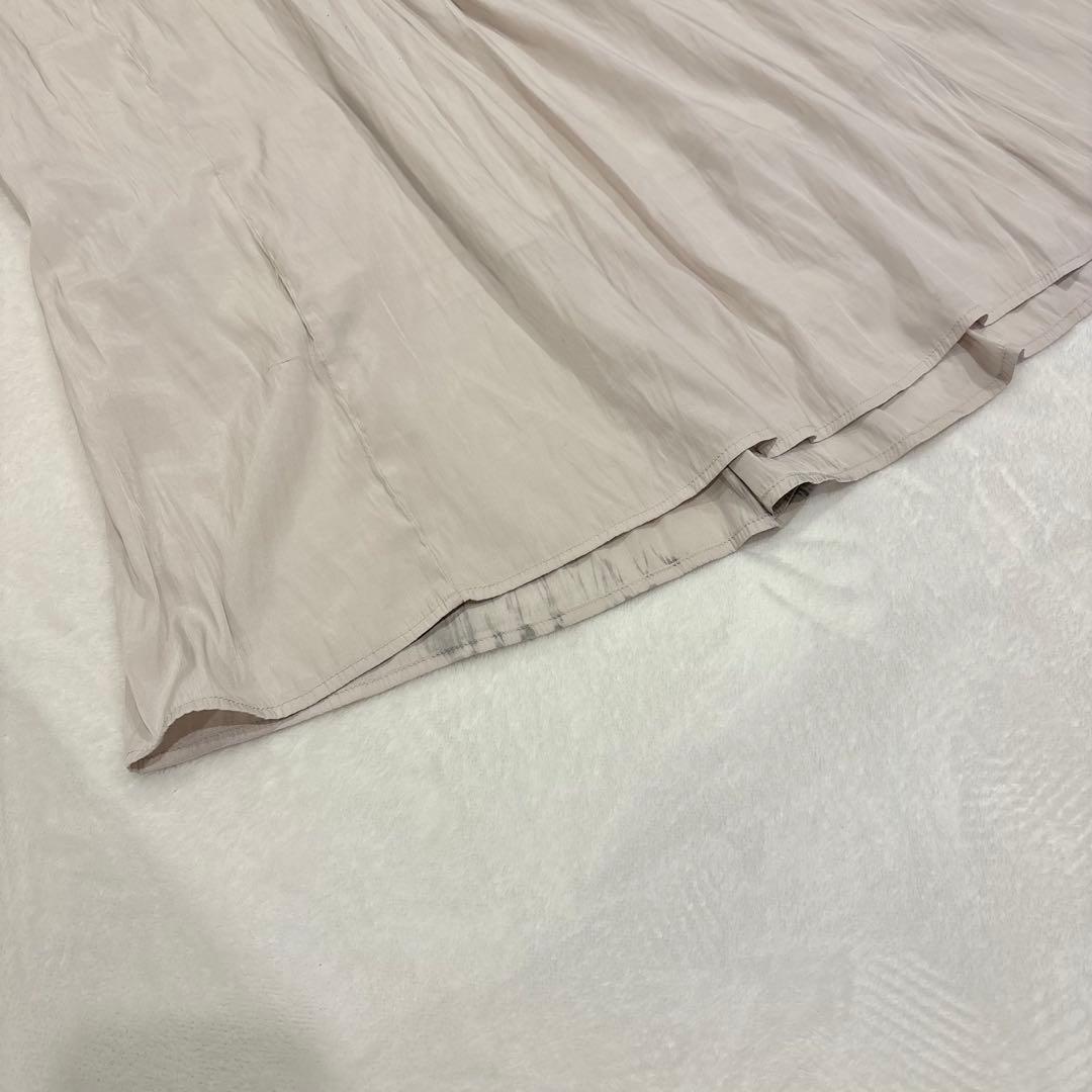 .デッサン　ロングスカート プリーツ　フレア　ベージュ M相当　無地　シンプル 9