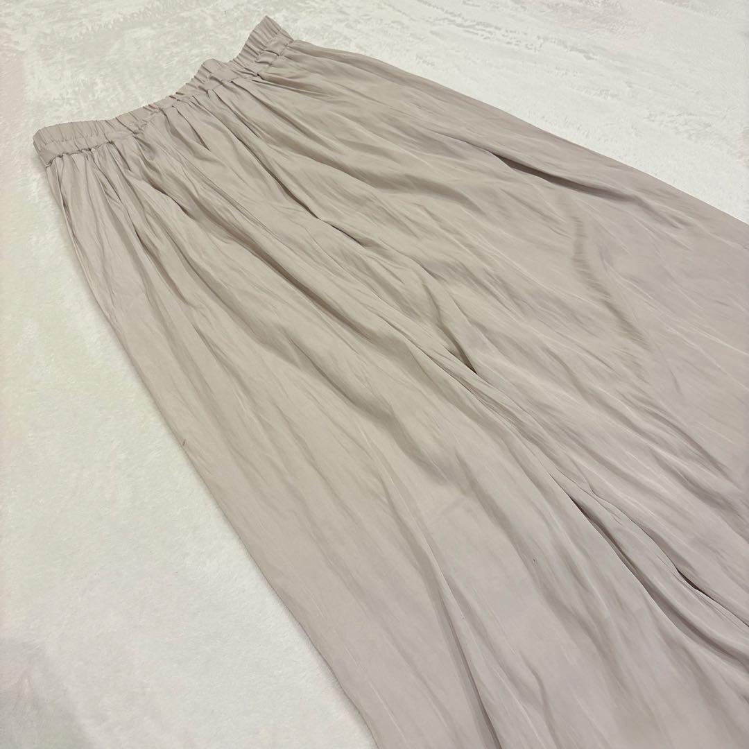 .デッサン　ロングスカート プリーツ　フレア　ベージュ M相当　無地　シンプル 10