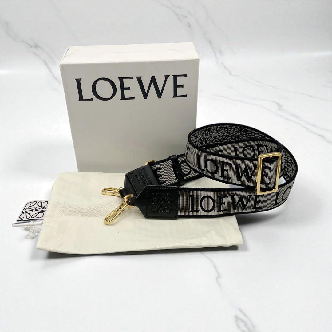 美品✨ ロエベ アナグラム ロゴ ショルダーストラップ ブラック
