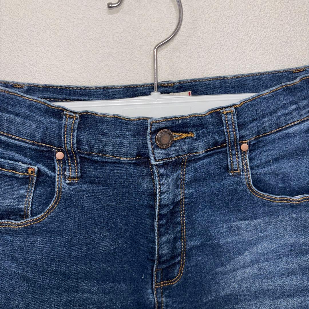 OZOC デニムショートパンツ XS ダークブルーストレッチ有d786 3