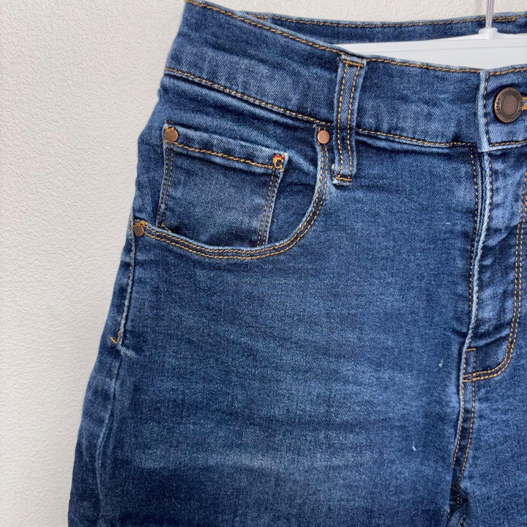 OZOC デニムショートパンツ XS ダークブルーストレッチ有d786 4