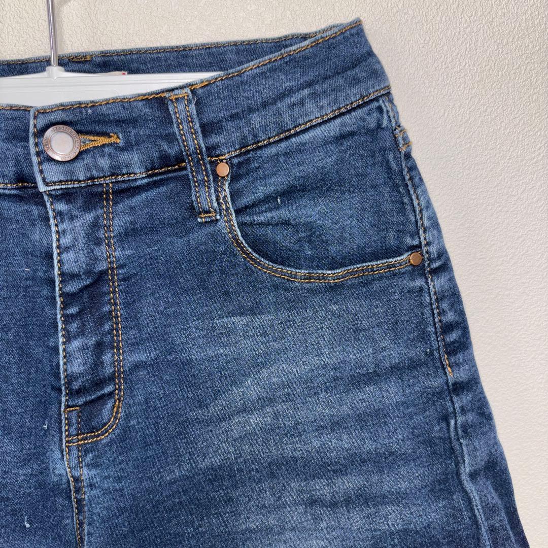 OZOC デニムショートパンツ XS ダークブルーストレッチ有d786 6
