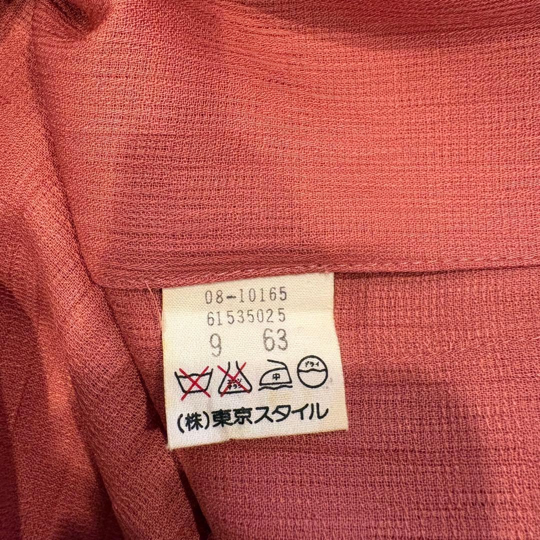 レポルテ ノーカラージャケット 羽織り　赤　レッド　 9号 M相当　上品 8