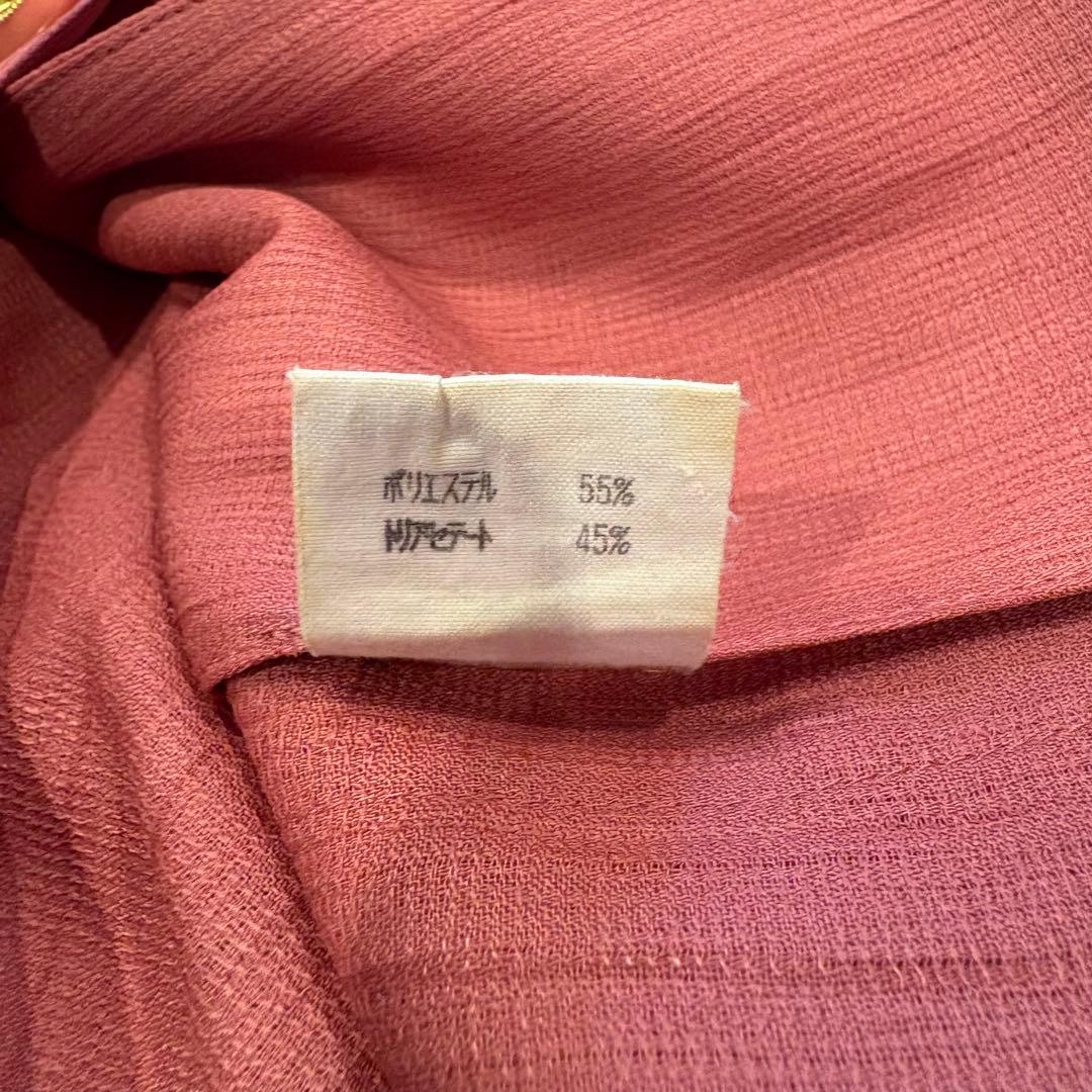 レポルテ ノーカラージャケット 羽織り　赤　レッド　 9号 M相当　上品 9