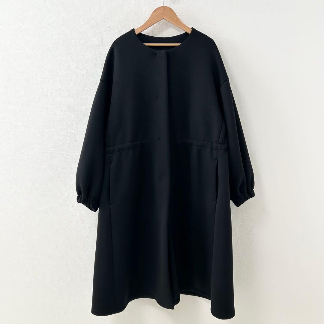 BEARDSLEY ビアズリー　ダンボールギャザーコート　ブラック