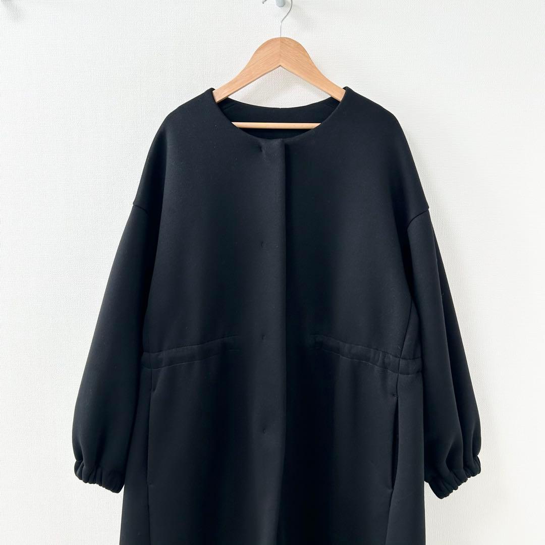 BEARDSLEY ビアズリー　ダンボールギャザーコート　ブラック 3