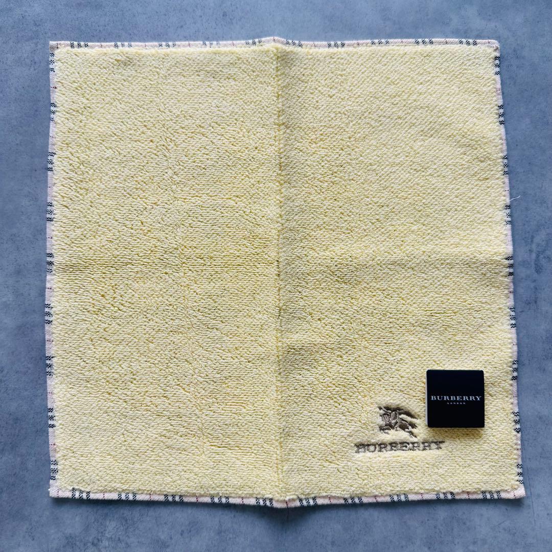 未使用✨BURBERRY タオルハンカチ 4点セット ノバチェック 刺繍ロゴ 4