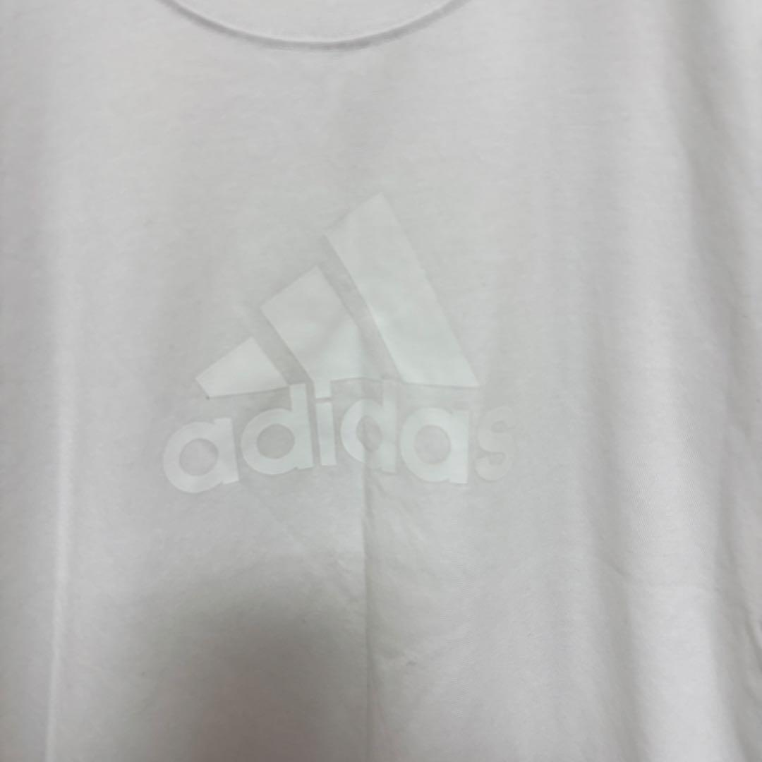 adidasホワイト Tシャツ L半袖ロゴトレーニングウェアd652 12