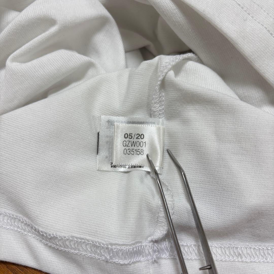 adidasホワイト Tシャツ L半袖ロゴトレーニングウェアd652 20