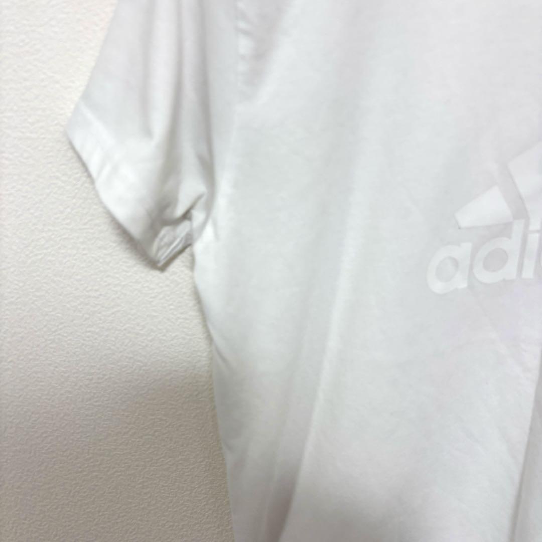 adidasホワイト Tシャツ L半袖ロゴトレーニングウェアd652 5