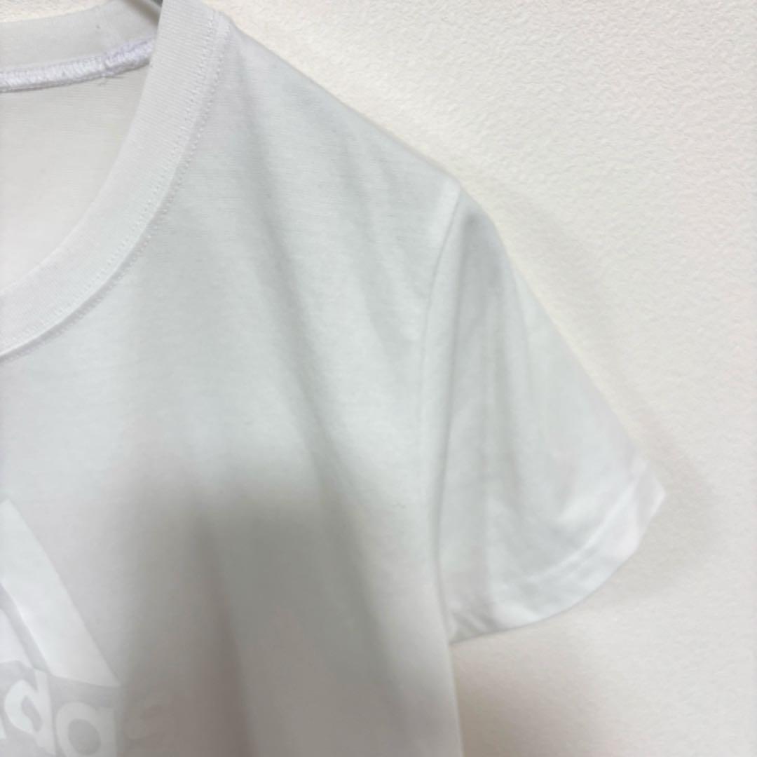 adidasホワイト Tシャツ L半袖ロゴトレーニングウェアd652 7