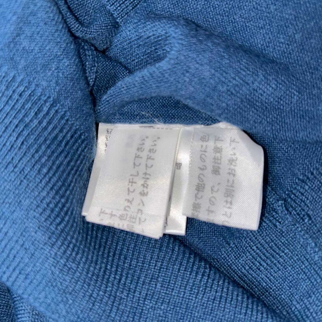 KUMIKYOKUターコイズブルーVネックノースリーブニットベストXL d662 15