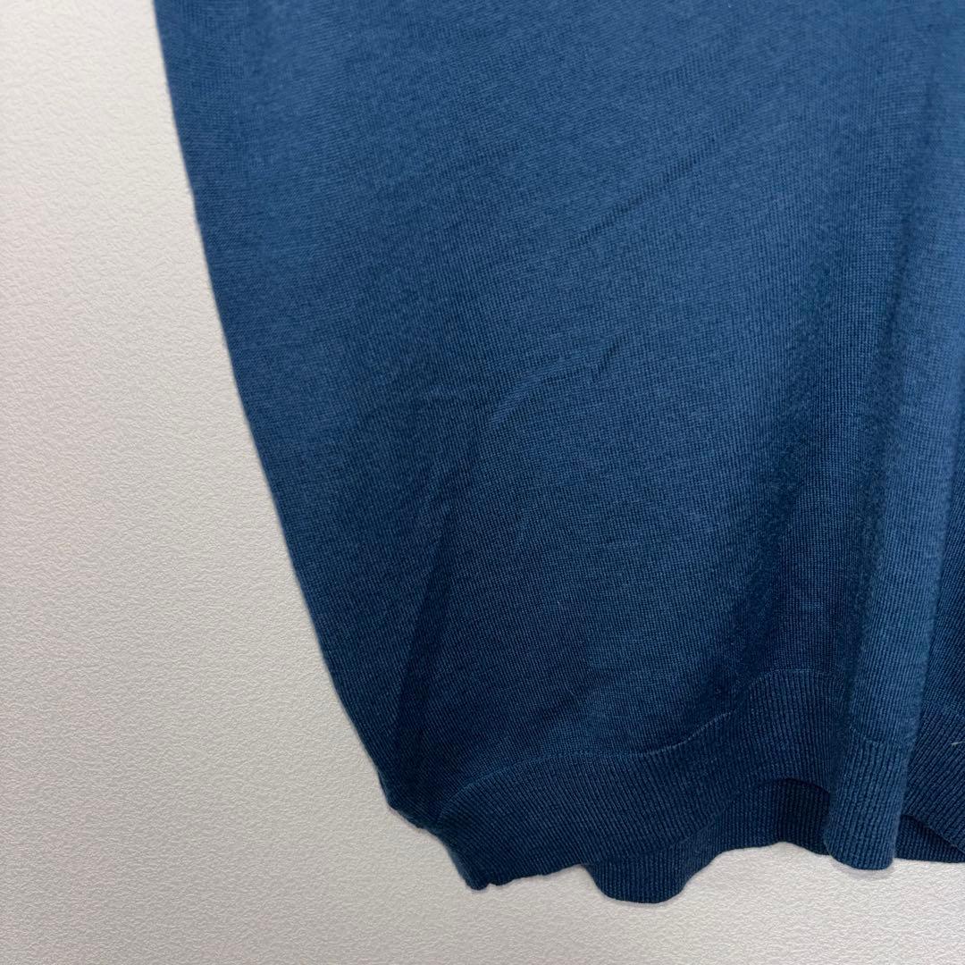 KUMIKYOKUターコイズブルーVネックノースリーブニットベストXL d662 6