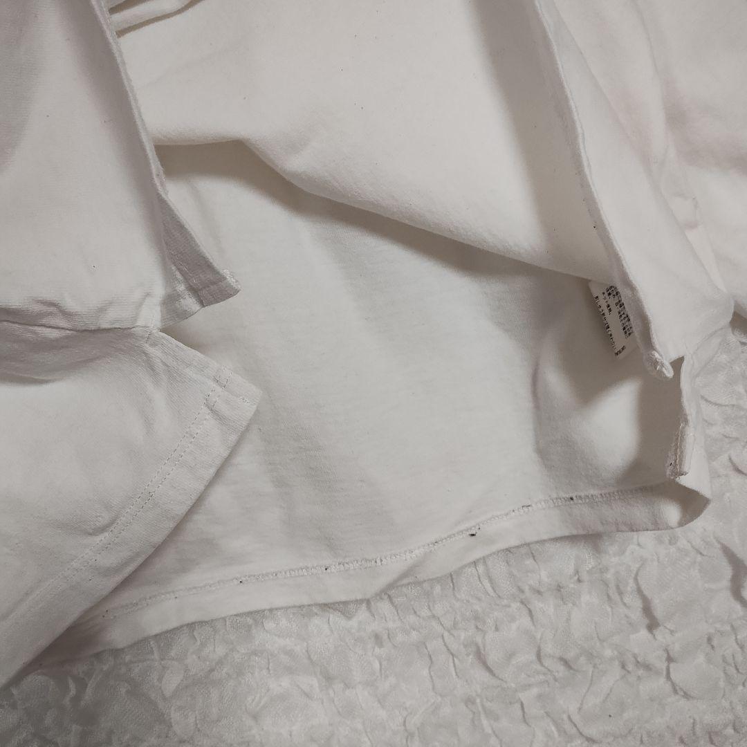 コーエン coen 青い狐 ポイント刺繍 ホワイト長袖Tシャツ M カジュアル 5