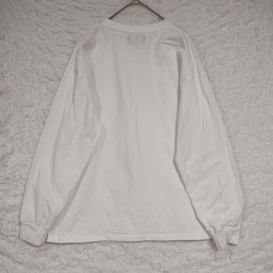 コーエン coen 青い狐 ポイント刺繍 ホワイト長袖Tシャツ M カジュアル 6