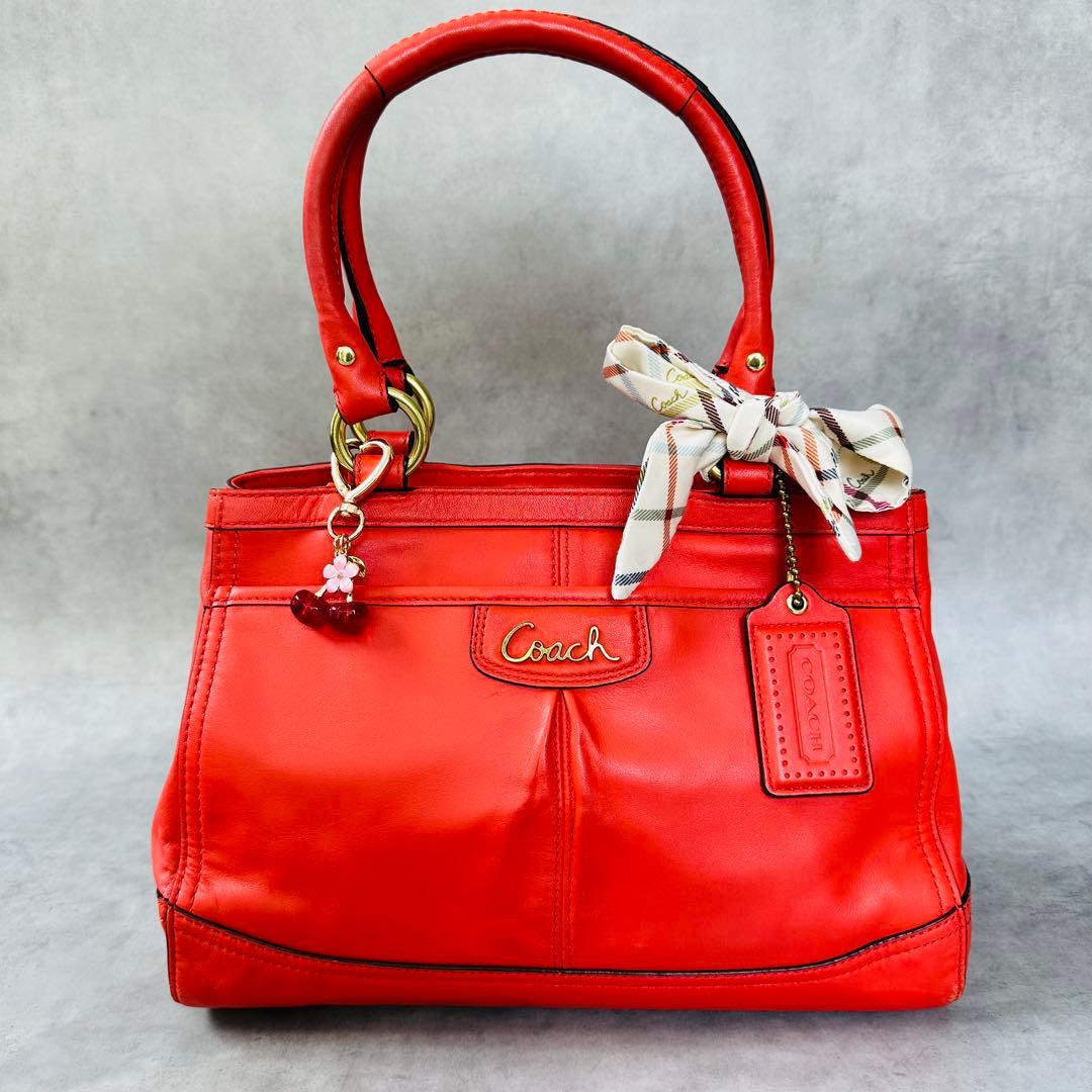 Y2K COACH Ashley RED Leather Handbag 2
