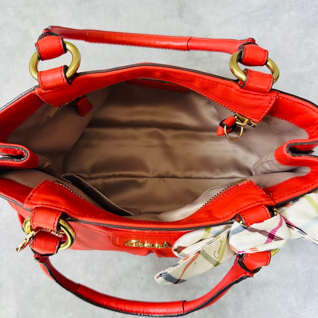 Y2K COACH Ashley RED Leather Handbag 13