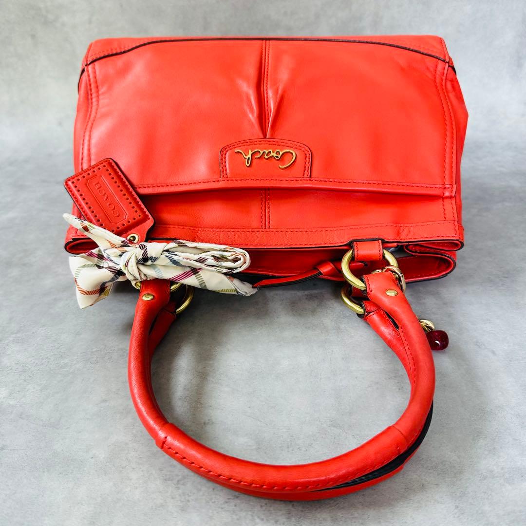 Y2K COACH Ashley RED Leather Handbag 6