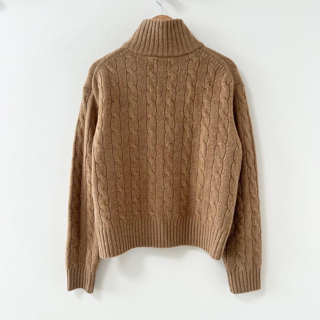 ラルフローレン　ハーフジップニット　ケーブルニット　ポニー刺繍　カシミヤ 2