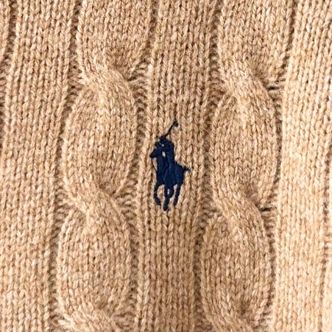 ラルフローレン　ハーフジップニット　ケーブルニット　ポニー刺繍　カシミヤ 3