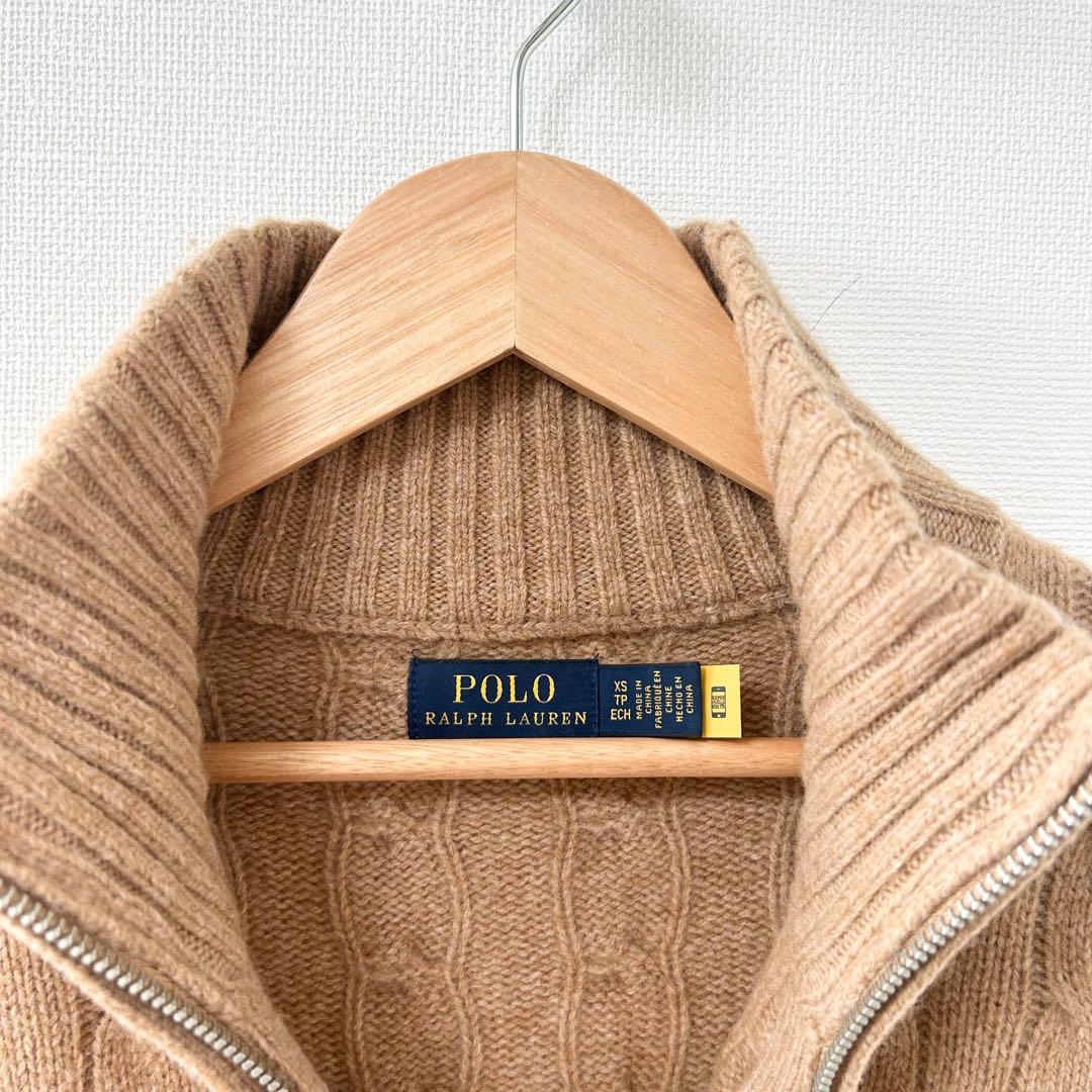 ラルフローレン　ハーフジップニット　ケーブルニット　ポニー刺繍　カシミヤ 5