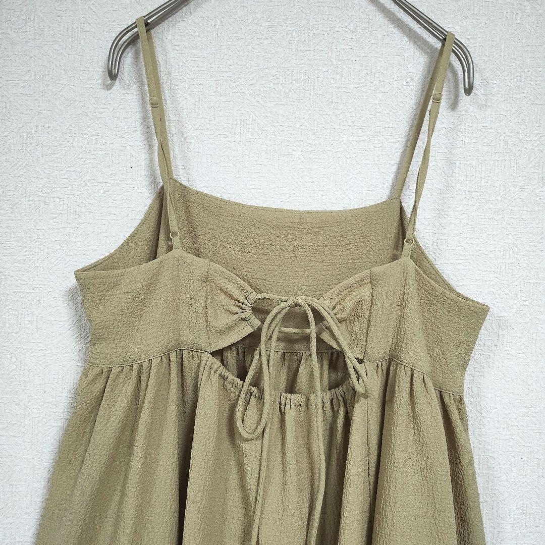 ローリーズファーム ベージュ スリーブレス オールインワン オーバーサイズ 2