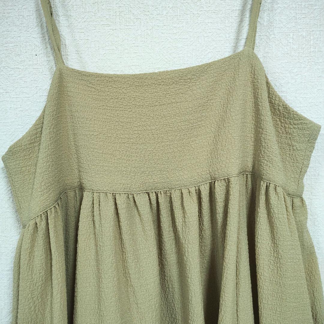 ローリーズファーム ベージュ スリーブレス オールインワン オーバーサイズ 6