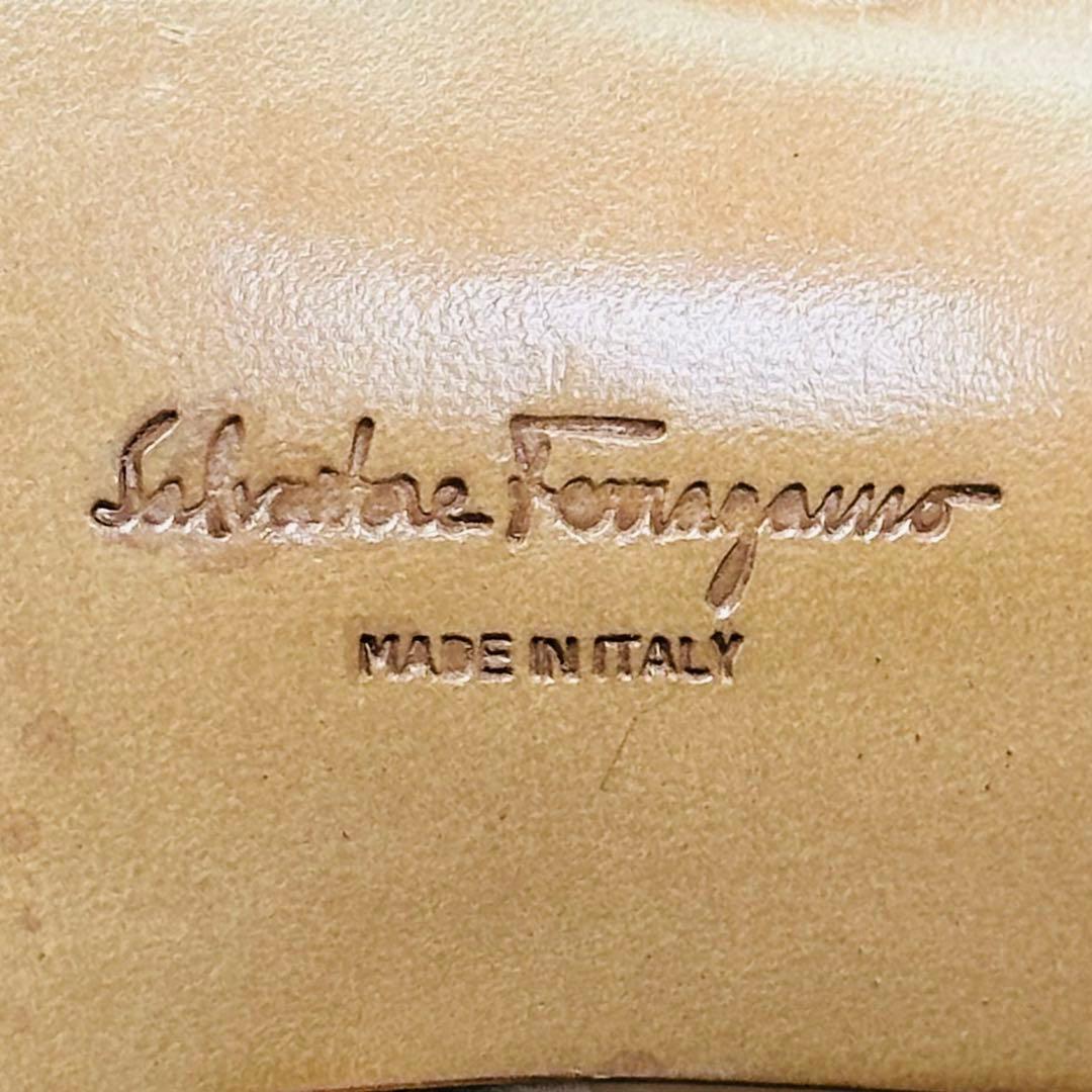 Salvatore Ferragamo ヴァラ　3連　レザー　ミュール　サンダル 10