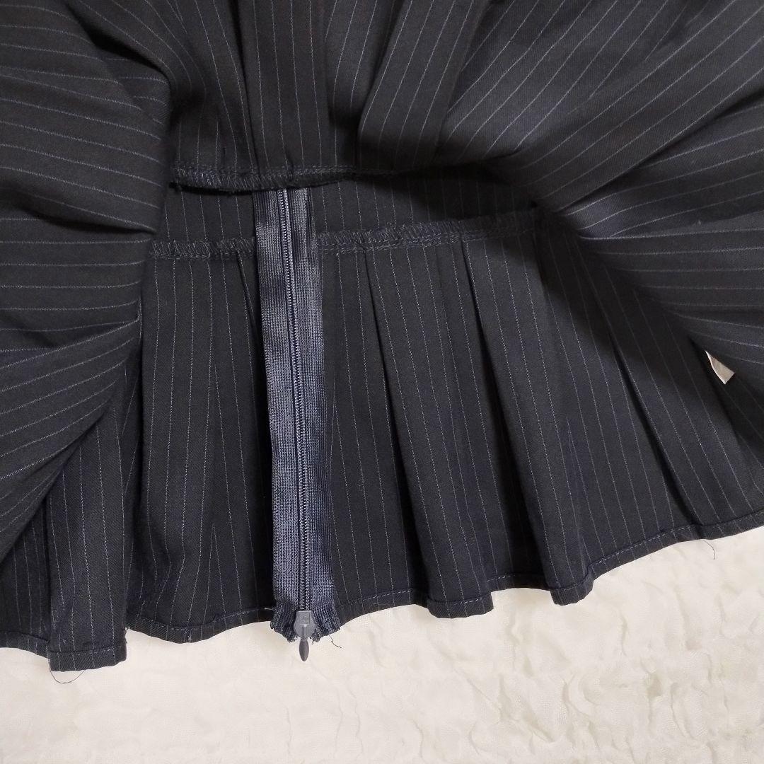 マーブリー Marblee ネイビー レース 五分袖 フレアトップス ブラウス 4