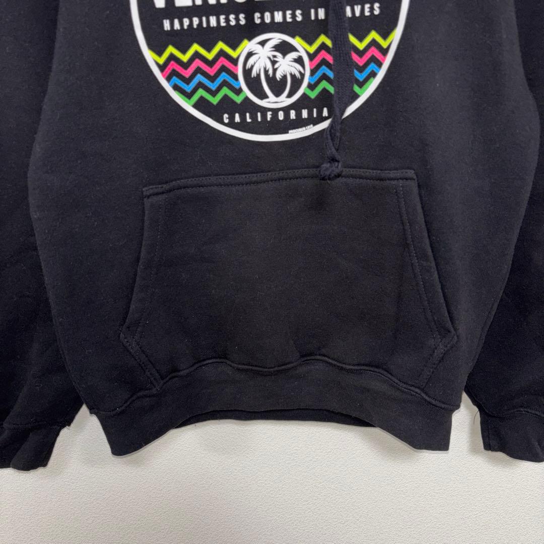 Sun Active ロゴ ブラックパーカー フーディS Y2K d689 11
