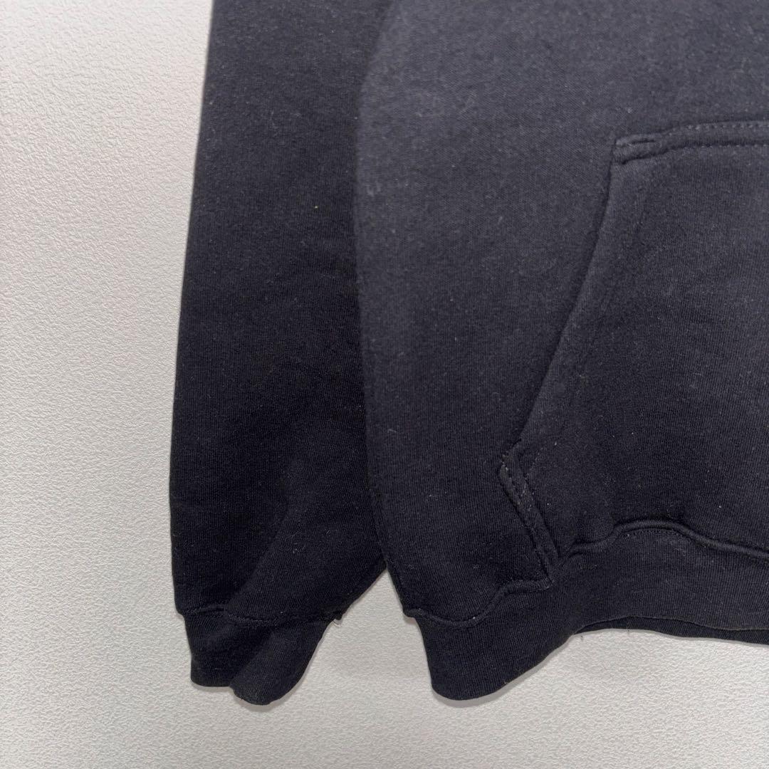 Sun Active ロゴ ブラックパーカー フーディS Y2K d689 6