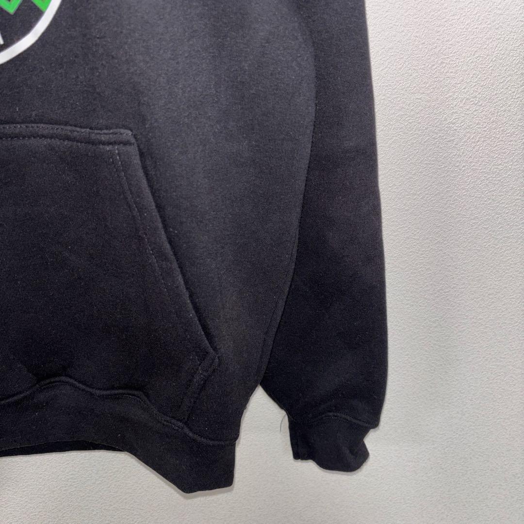 Sun Active ロゴ ブラックパーカー フーディS Y2K d689 9