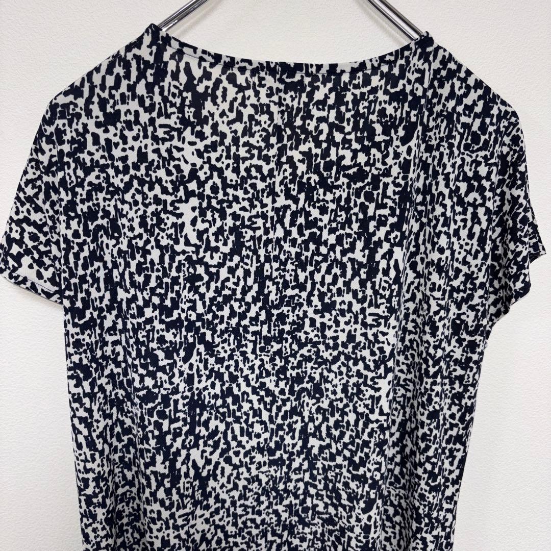 ALPHA CUBIC アニマルプリント幾何学模様 ワンピース M膝丈d726 14