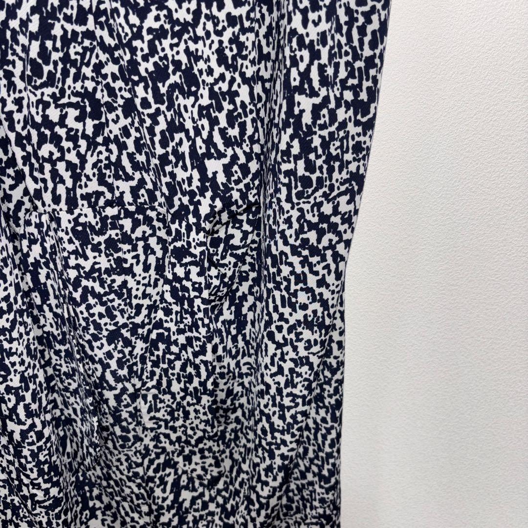 ALPHA CUBIC アニマルプリント幾何学模様 ワンピース M膝丈d726 9